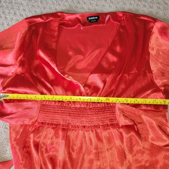 New without tag BEBE High Low Kimono Sleeve Drape Dress - Small - Picture 8 of 11